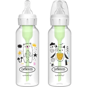 تصویر اصلی شیشه شیر دکتر براونز مدل D82041 باریک دو عددی طرح خرس و جغد 250 میلی لیتر