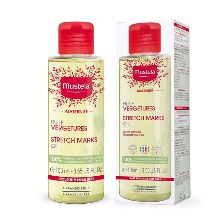 تصاویر روغن ضد ترک موستلا | Mustela Stretch Marks Prevention Oil | محافظت از پوست دوران بارداری