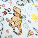 دستمال دست و صورت نوزاد بی بیبی مدل دایناسور - تصویر 3