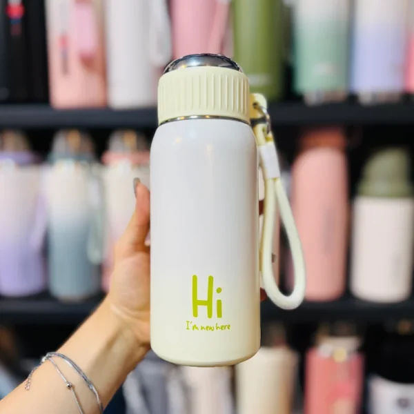 فلاسک سرد و گرم طرح Hi حجم 600 میلی لیتر - تصویر 2