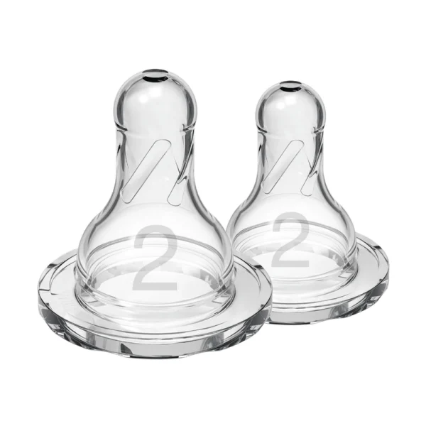 سر شیشه شیر دکتر براونز +3 ماه سایز 2 کد 322 (باریک) - تصویر 2