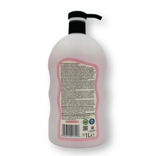 شامپو سر و بدن کودک naturaphy توت فرنگی و آلوئه ورا حجم 1 لیتر - تصویر 3