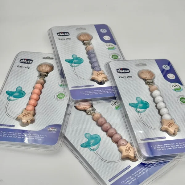 بند پستانک چوبی چیکو مدل wooden clipper - تصویر 3