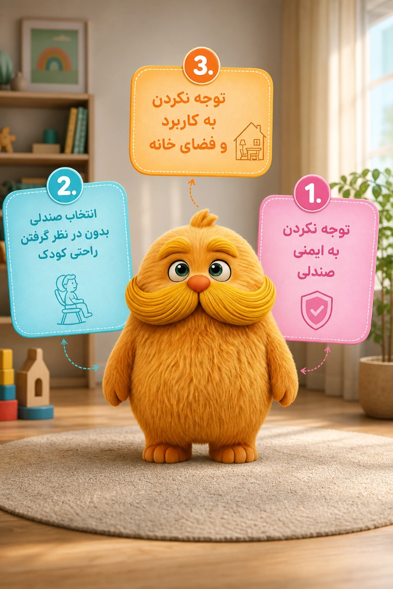 اشتباهات رایج حین خرید صندلی غذا کودک​ نی نی میخواد