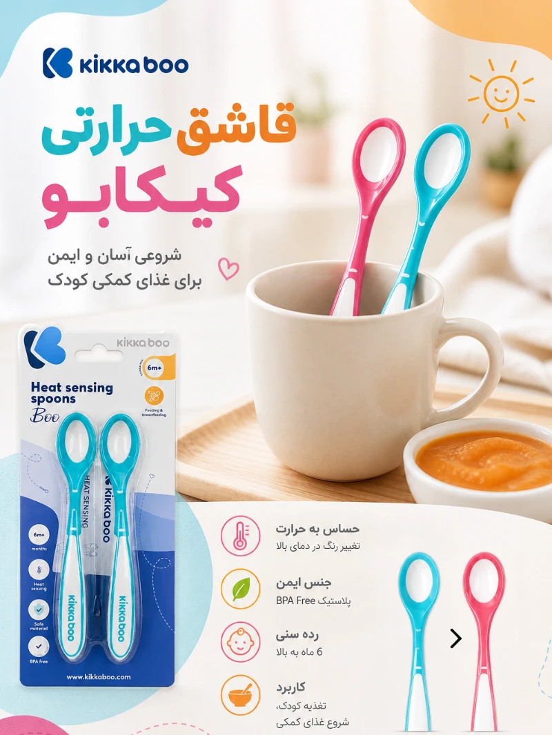 قاشق حرارتی دو عددی کیکابو
