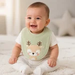 پیشبند مخملی نوزاد طرح گوزن - تصویر 2