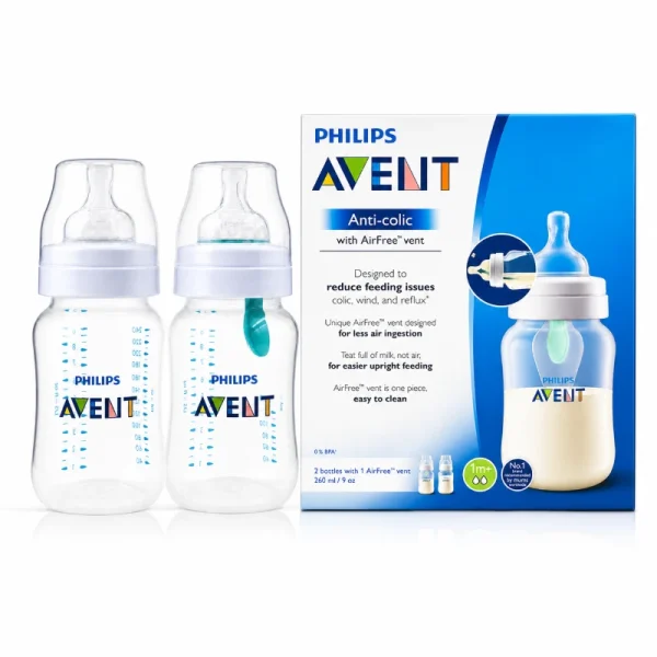 شیشه شیر کلاسیک 260 میل سوپاپ دار 2 عددی اونت - تصویر 3