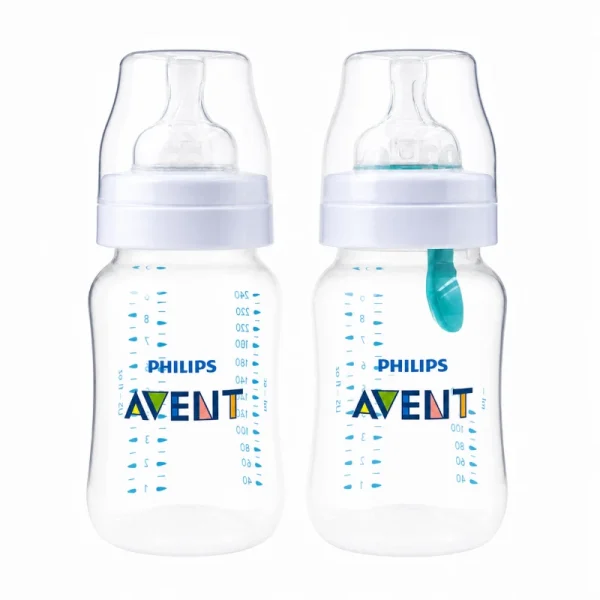 شیشه شیر کلاسیک 260 میل سوپاپ دار 2 عددی اونت - تصویر 1